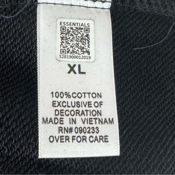 Essentials Fear of God Sweatshorts Black XL FW19 100% Cotton Men's Shorts Casual - Picture 8 of 11